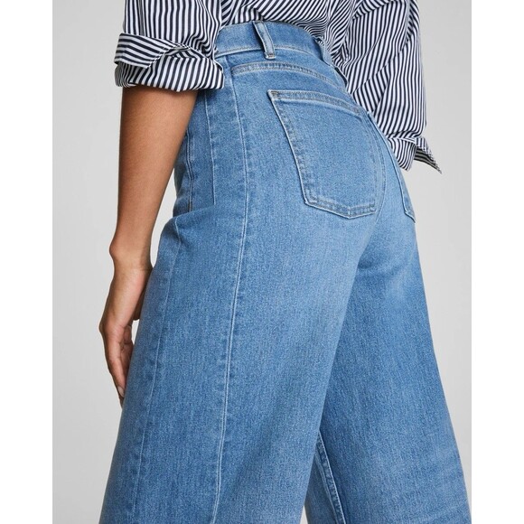 SPANXshape™ Authentic 360 Barrel Leg Jeans In Elysian Size Petite XL MSRP $158 - Picture 3 of 9